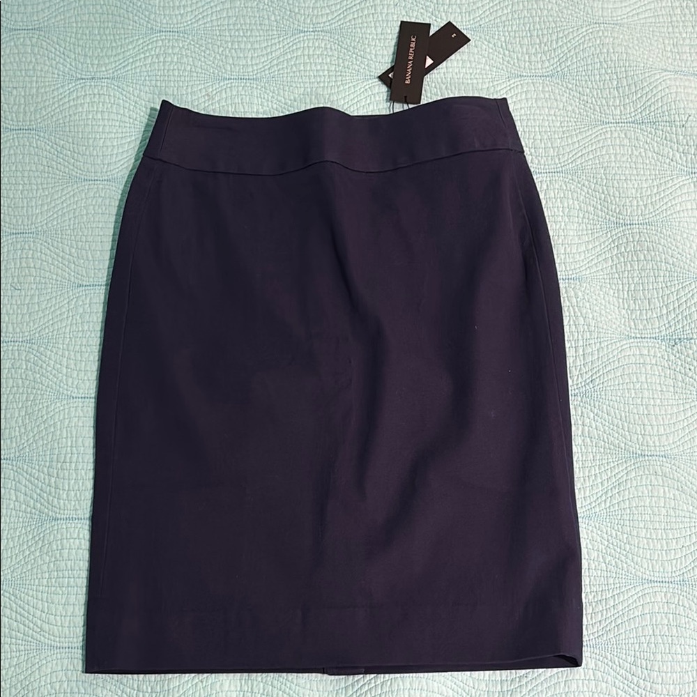 Banana Republic Machine Washable Twilight Navy Sloan Skirt